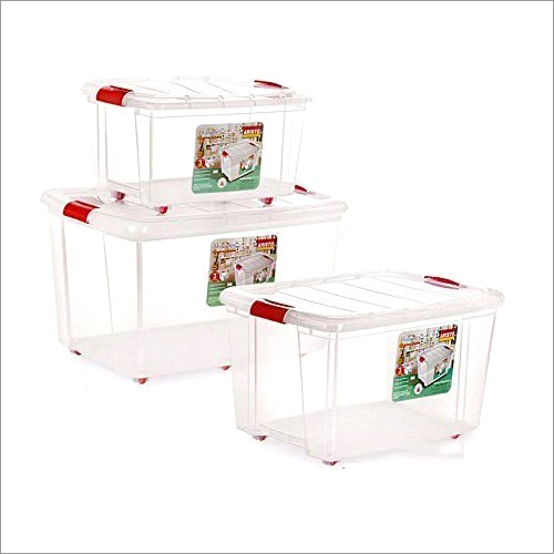 Plastic Storage Boxes With Wheels By KKR Industries