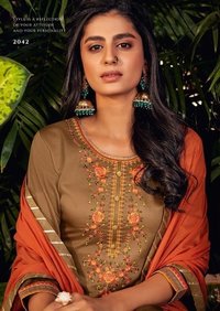 Kalarang Kashvi Jam Silk Cotton With Embroidery Work Dress Material Catalog