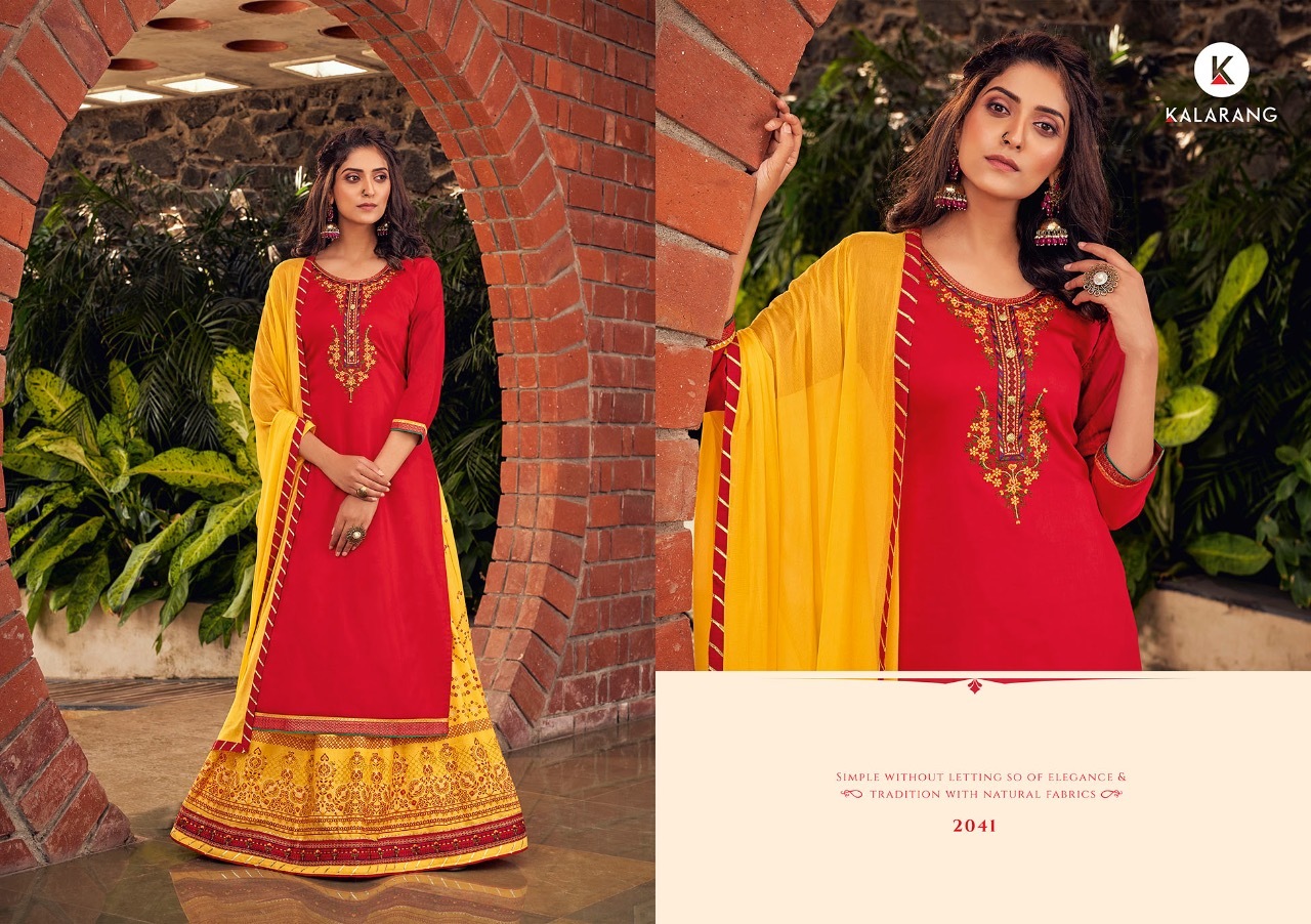 Kalarang Kashvi Jam Silk Cotton With Embroidery Work Dress Material Catalog