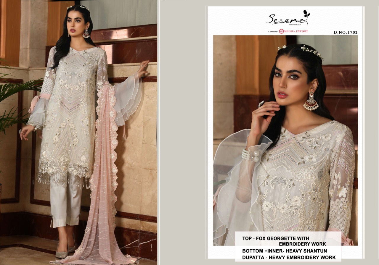 Serene Zarif Faux Georgette Pakistani Salwar Suit Catalog