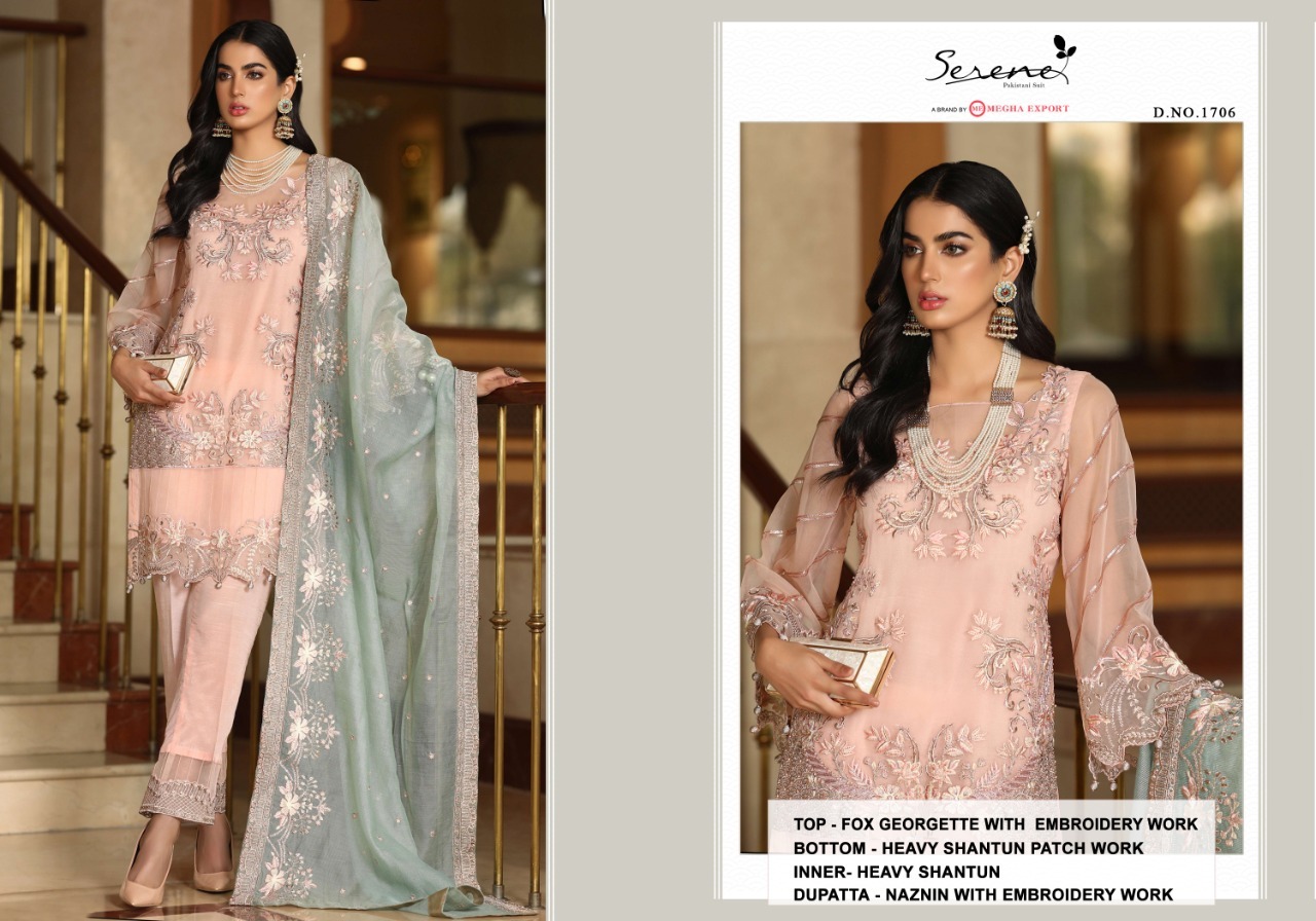 Serene Zarif Faux Georgette Pakistani Salwar Suit Catalog