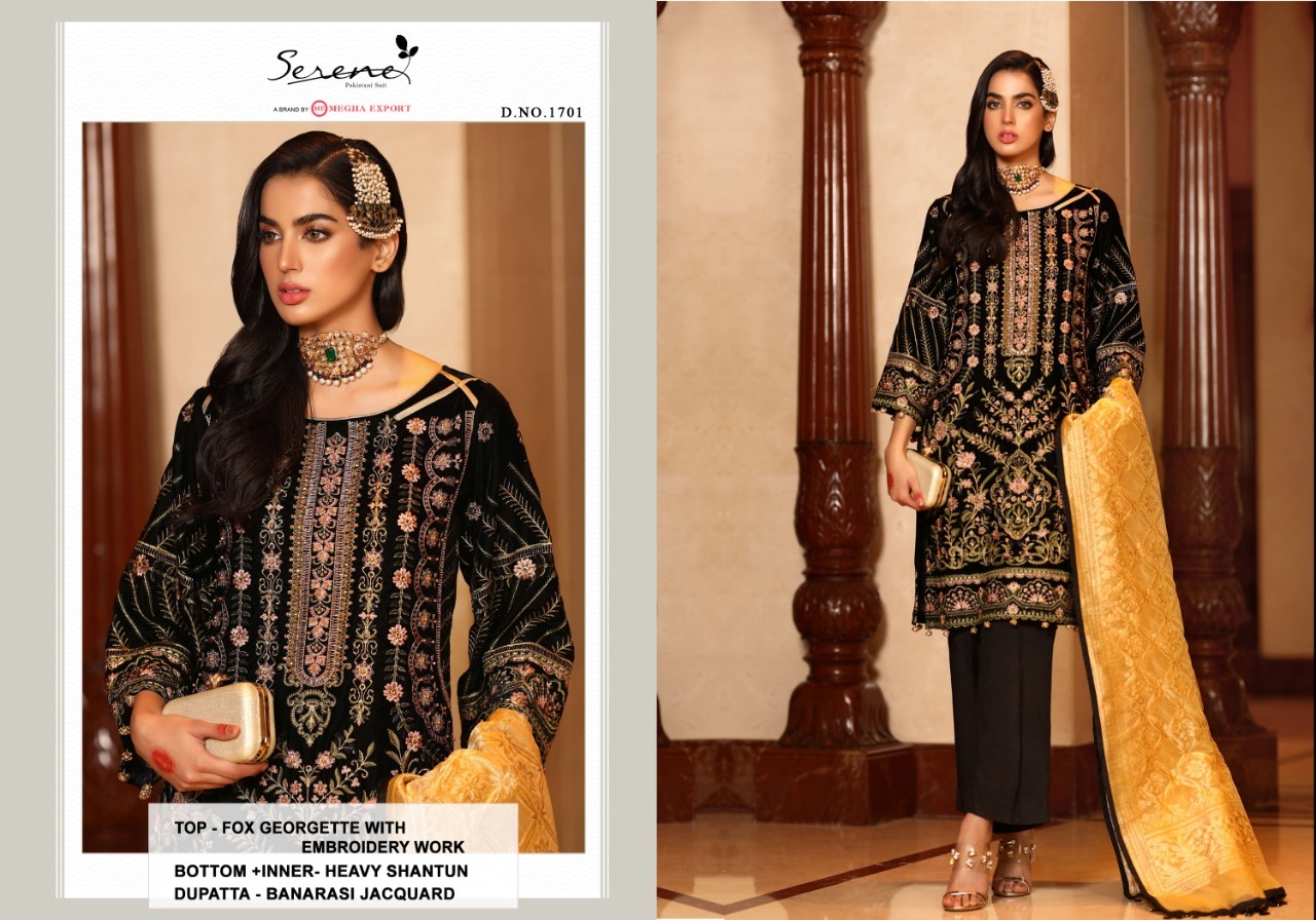Serene Zarif Faux Georgette Pakistani Salwar Suit Catalog