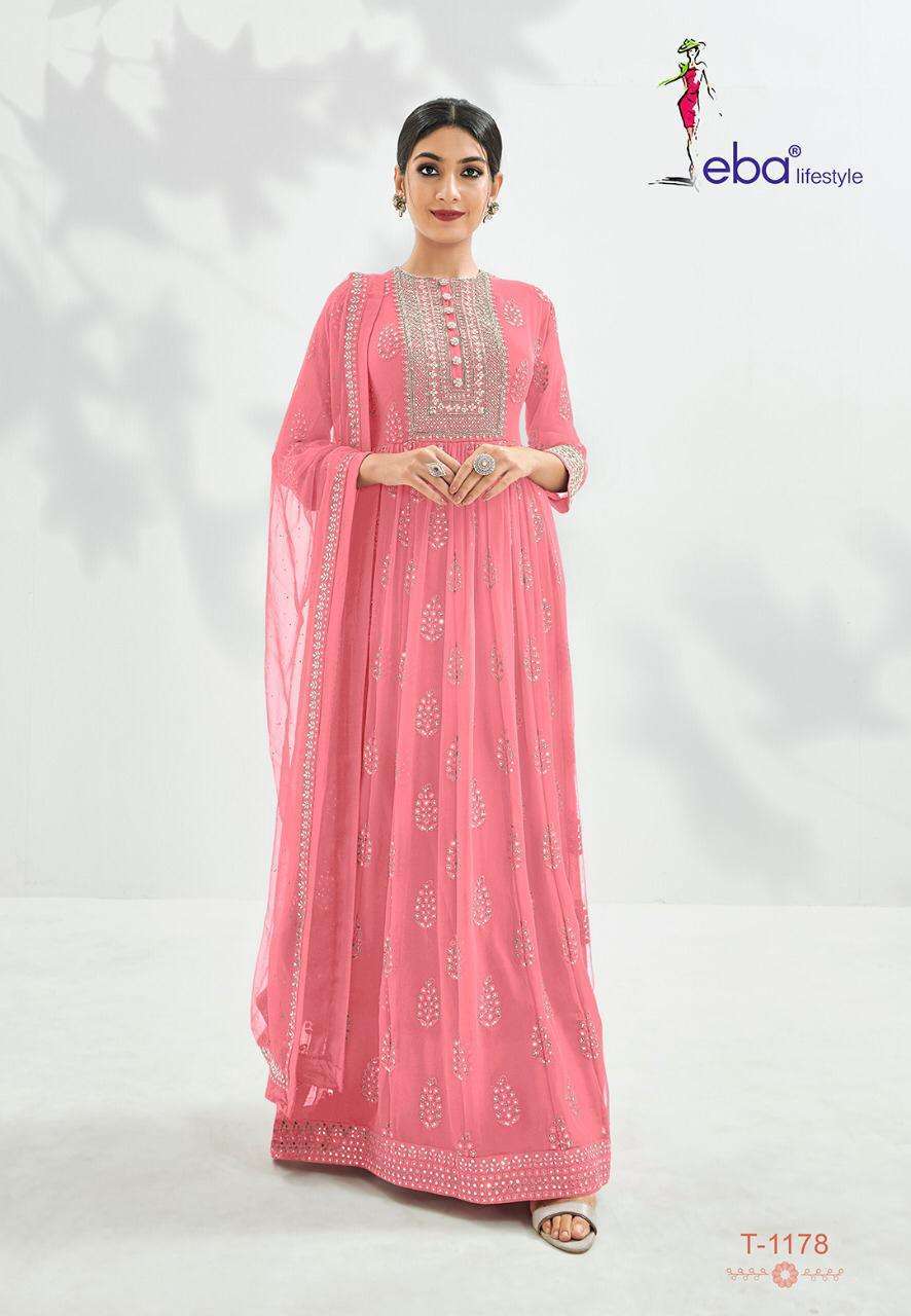 Prime Rose Titenum Georgette Heavy Embroidery Designer Suit Catalog
