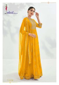 Prime Rose Titenum Georgette Heavy Embroidery Designer Suit Catalog