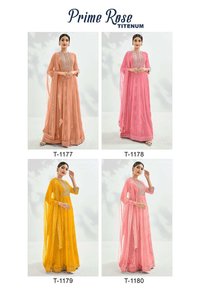Prime Rose Titenum Georgette Heavy Embroidery Designer Suit Catalog