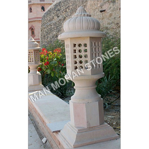 Natural Stone Lighting Lamp Post