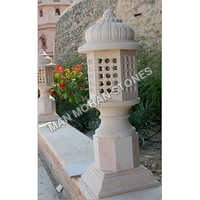 Natural Stone Lighting Lamp Post