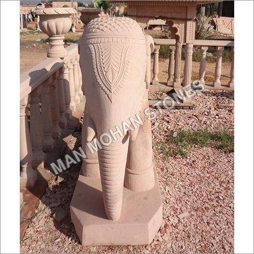 Outdoor Sandstone Elephant Statue