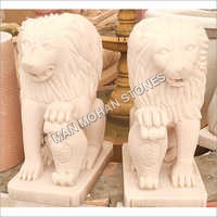 Natural Sandstone Lion Statue