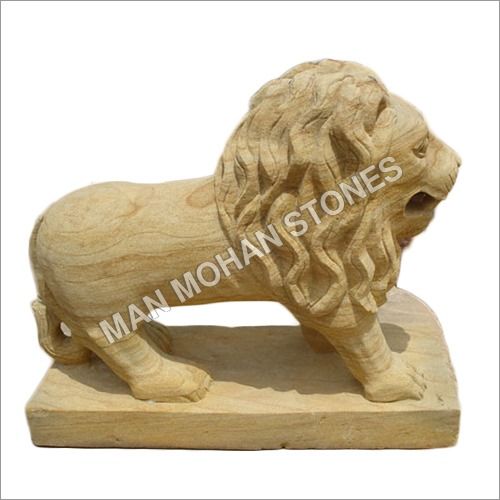 Outdoor Sandstone Lion Statue