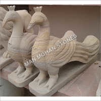 Sandstone Peacock Statue