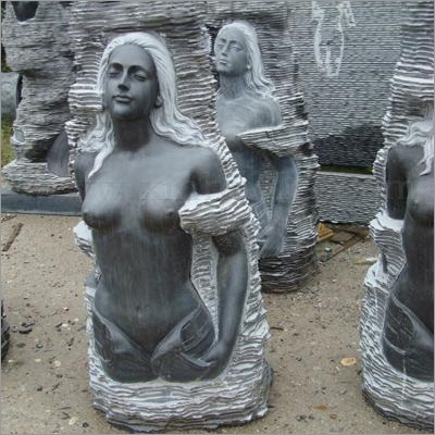 Antique Black Marble Statue