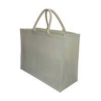 Padded Rope Handle Plain Natural Jute Shopping Bag