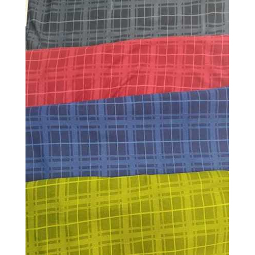 Plain Polyester 4 way Lycra Printed Fabric