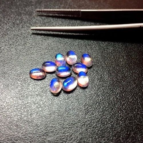 7x9mm Rainbow Moonstone Oval Cabochon Loose Gemstones