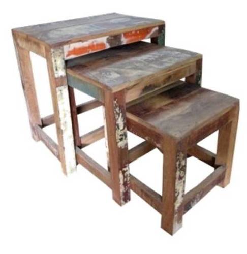 Stool (Reclaimed Wood Set Of 3)