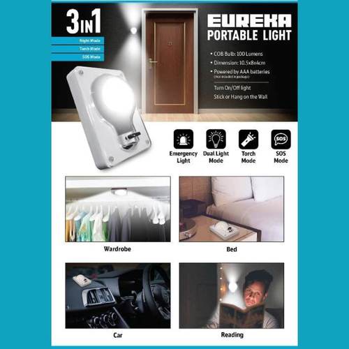 Eureka 3-in-1 Portable Light By INSPIRING TECHNOLOGIES