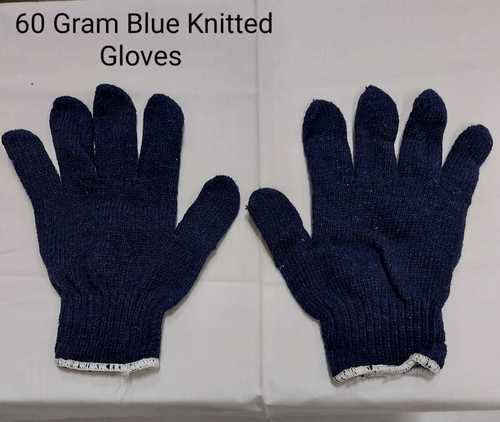 Blue Knitted Gloves