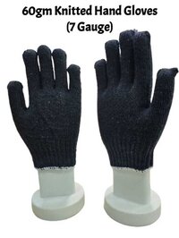 Blue Knitted Gloves - Cozy Winter Design In Various Sizes | Vibrant Blue Color, Perfect For Cold Season Comfort And Versatile Wear