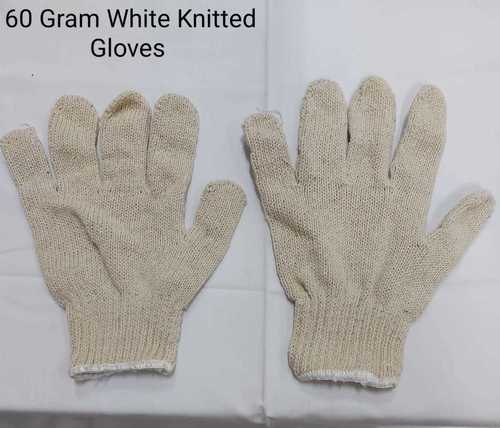 White Knitted Gloves