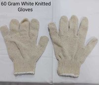 White Knitted Gloves