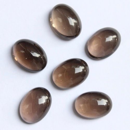 9x11mm Smoky Quartz Oval Cabochon Loose Gemstones