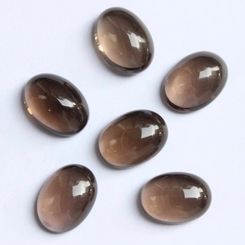 10x12mm Smoky Quartz Oval Cabochon Loose Gemstones