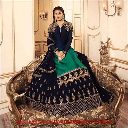 Heavy Faux Georgette Ethnic Skirt Suit