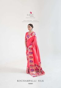 Rajtex Kochampalli Silk Handloom Party Wear Saree Catalog