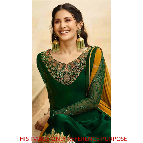 Heavy Embroidered Pakistani Green Sharara Suit