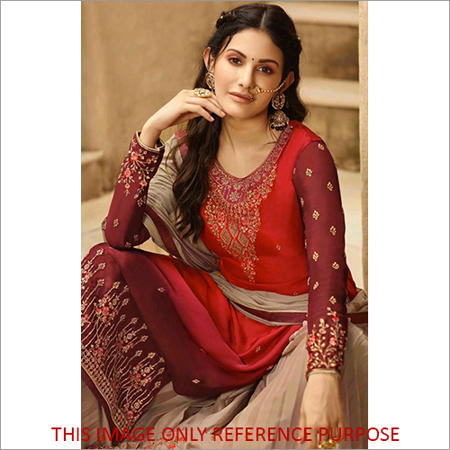 Heavy Faux Georgette With Sharara Suit