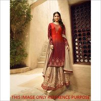 Heavy Faux Georgette With Sharara Suit