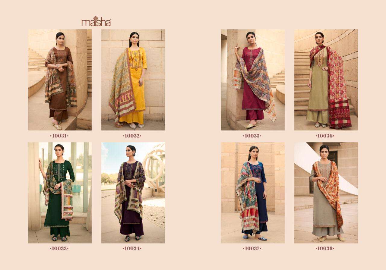 Maisha Ikaya Cotton Print With Embroidery Work Readymade Suit Catalog