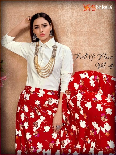 Shubhkala Frill And Flare Vol 4 Designer Top And Bottom Catalog By EXIM CONNECT INC