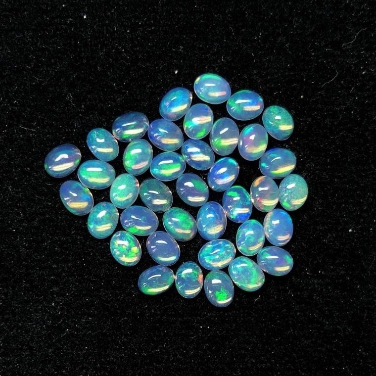 6x8mm Ethiopian Opal Oval Cabochon Loose Gemstones