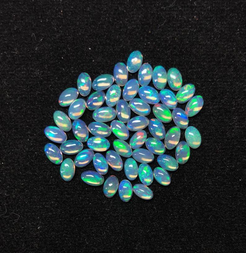 7x9mm Ethiopian Opal Oval Cabochon Loose Gemstones