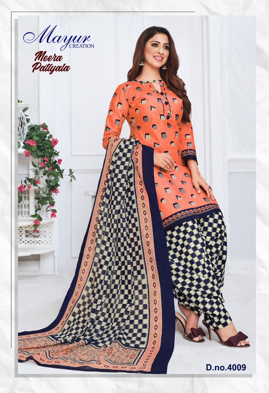 Mayur Creation Meera Patiyala Vol 4 Printed Cotton Readymade Suit Catalog