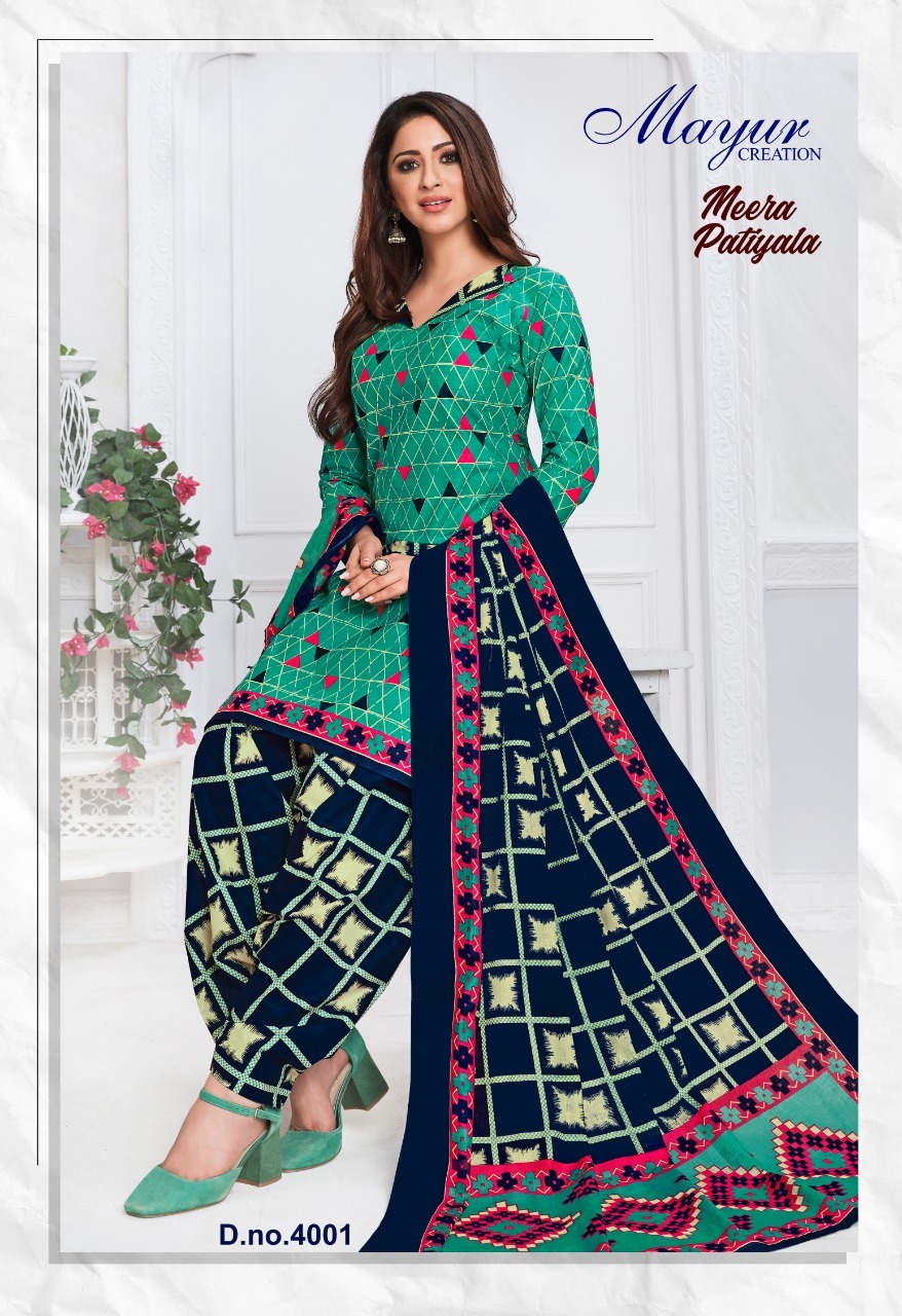Mayur Creation Meera Patiyala Vol 4 Printed Cotton Readymade Suit Catalog