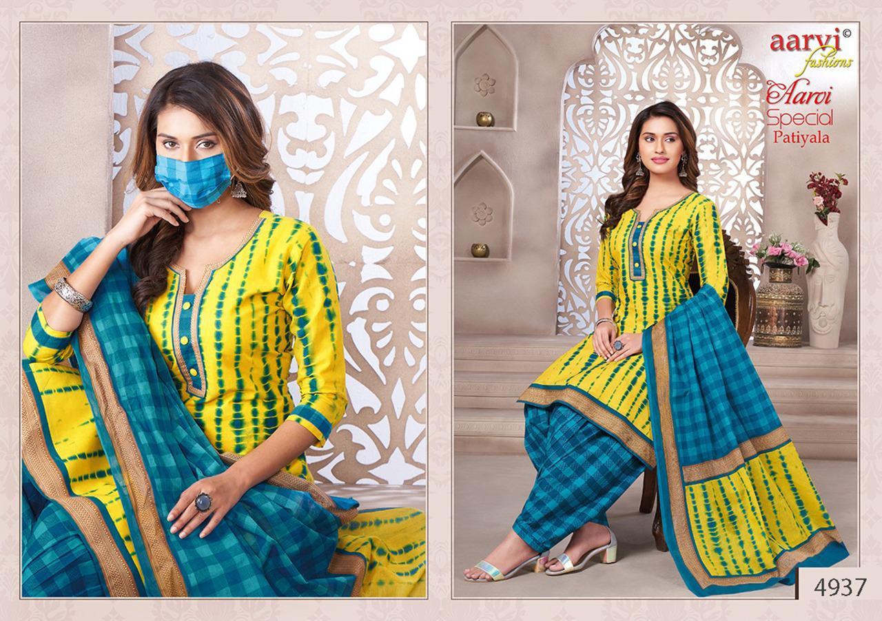 Aarvi Fashion Patiyala Vol 14 Printed Cotton Dress Material Catalog