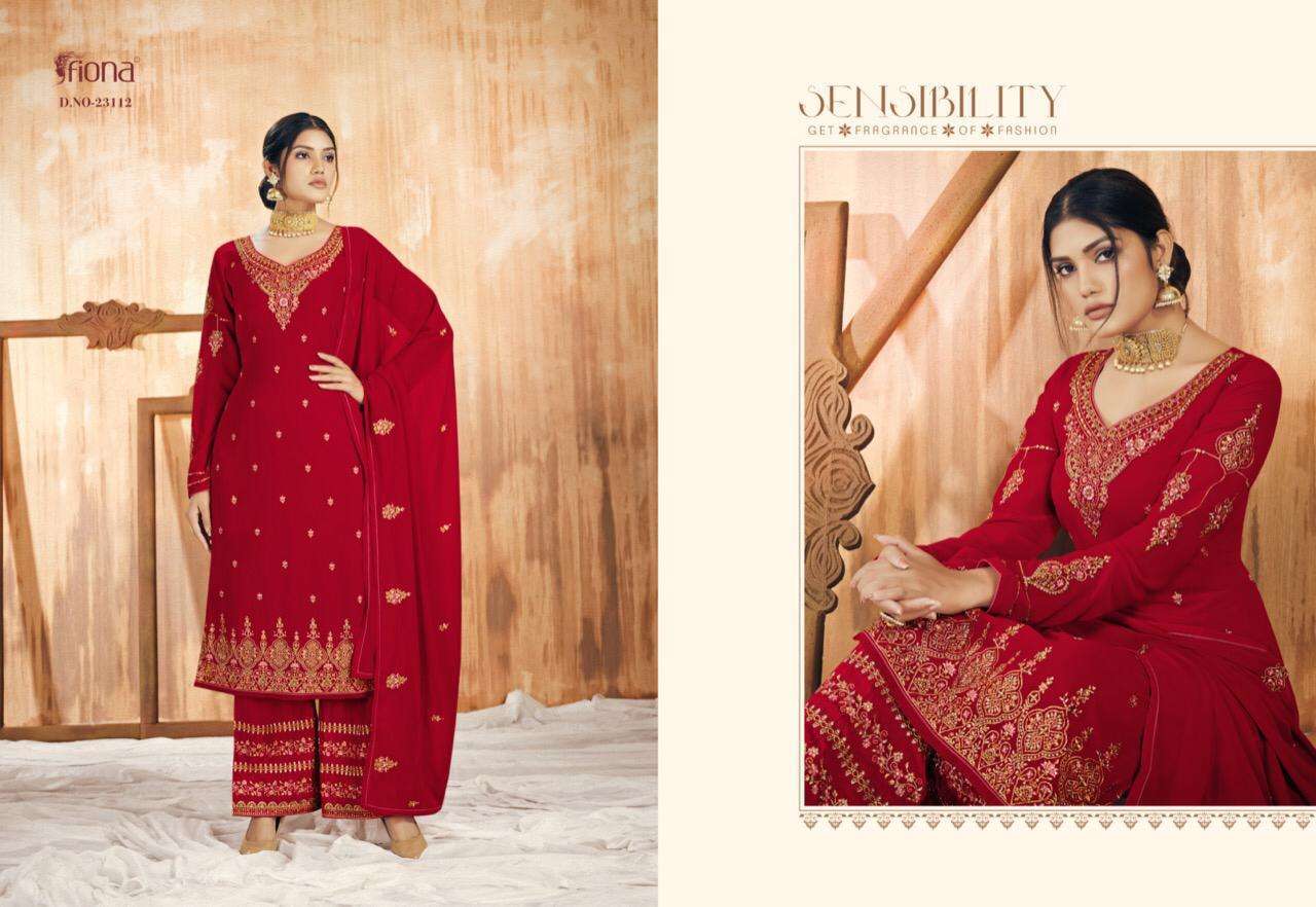 Fiona Noora Georgette Designer Bottom Work Salwar Suit Catalog