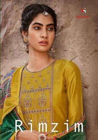 Deepsy Suits Rimzim Mulberry Silk With Cording Embroidery Straight Salwar Suit Catalog