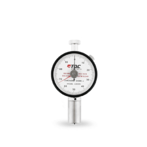 TQC Shore Hardness Gauge - Stainless Steel and Anodised Aluminum | 0-100 Range, Accuracy 0.006, Includes Test Block