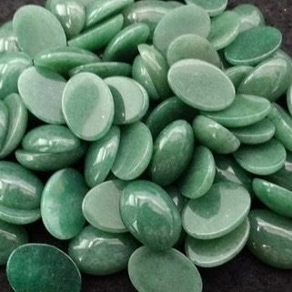 5X7Mm Green Aventurine Oval Cabochon Loose Gemstones Grade: Aaa