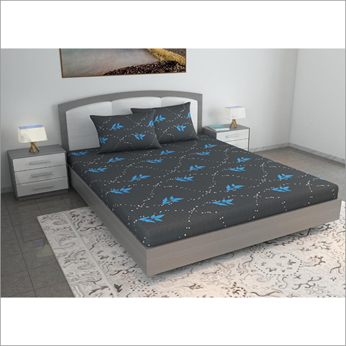 Microfiber Floral Double Bedsheet Set