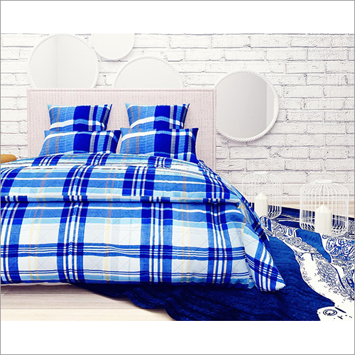 Check Printed Bedsheet Set
