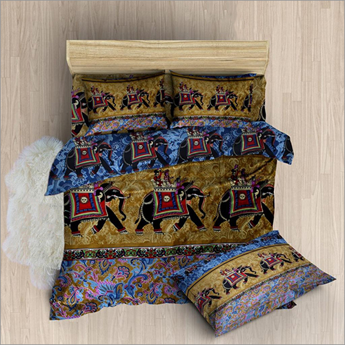 Microfiber Floral Double Bedsheet With 2 Pillow Set
