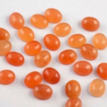 9x11mm Orange Aventurine Oval Cabochon Loose Gemstones