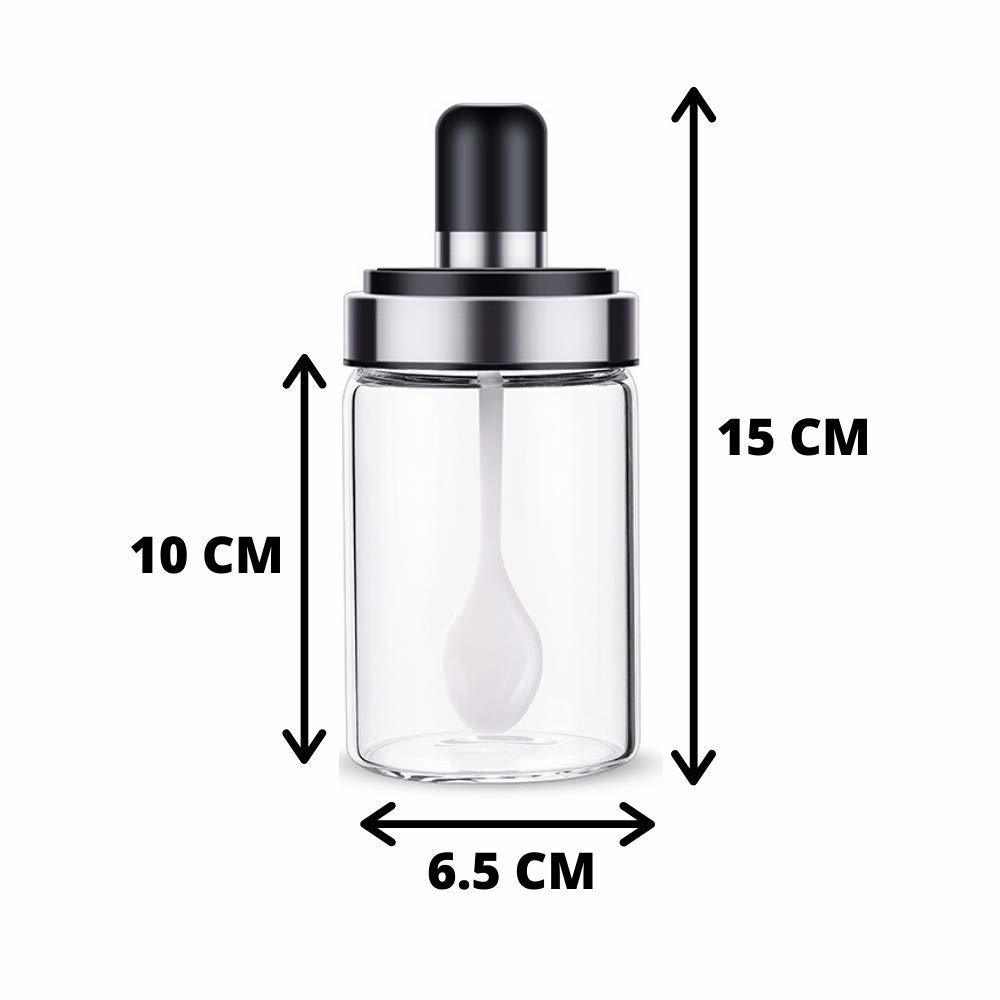 GLASS JAR WITH LID AND SPOON