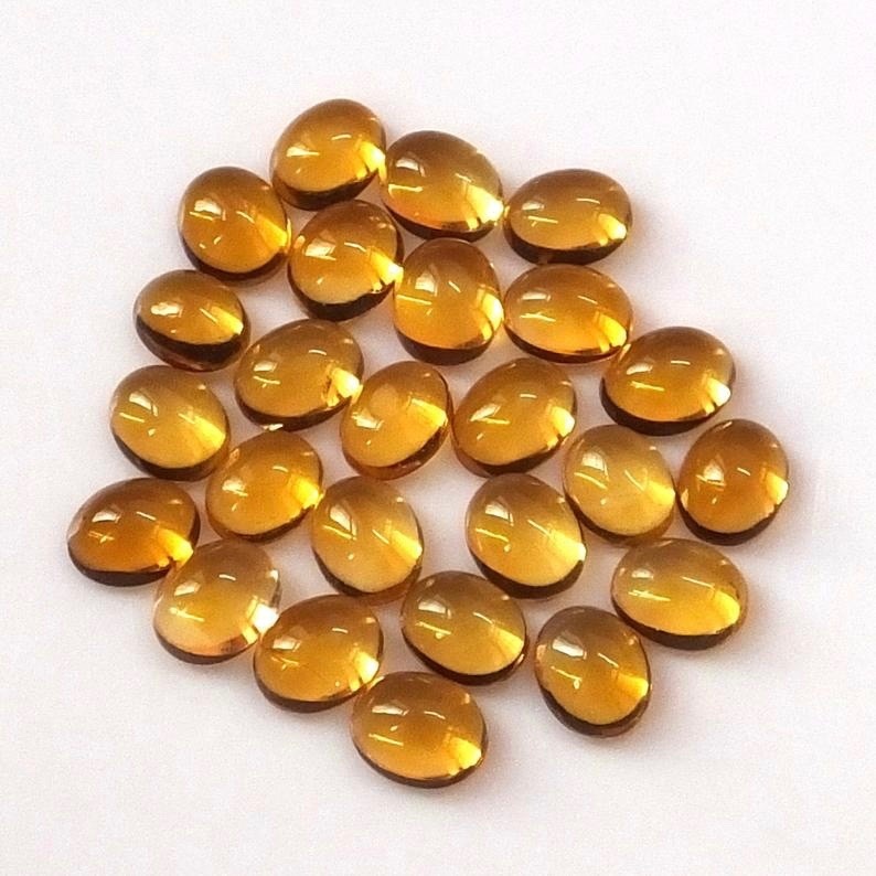 4x6mm Citrine Oval Cabochon Loose Gemstones