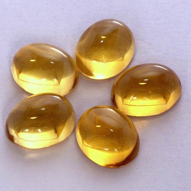 8x10mm Citrine Oval Cabochon Loose Gemstones